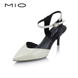MIO米奥高端女鞋 2016春季新品脚环绑带尖头中跟女单鞋M162201204