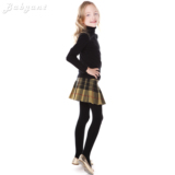 【五折】童装秋冬季羊毛呢子短裙苏格兰格子半裙学院风百褶裙子