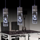 现代简约水晶餐吊灯三头LED吊灯节能餐厅灯个性创意灯饰灯具包邮