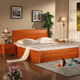 三包实木床水曲柳床白蜡木床卧室家具中式婚床双人床高箱床储物床