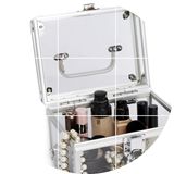 Cerro Qreen手提化妆箱 亚克力化妆品收纳盒透明展示架透明化妆盒
