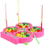 四盘钓鱼玩具盘 音乐转动宝宝手眼协调能力 儿童电动玩具0.25
