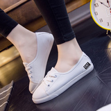 韩版夏季帆布小白鞋女英伦风系带单鞋透气学院风板鞋时尚休闲鞋潮