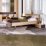全实木床北欧简约北美黑胡桃木双人床1.51.8米橡木木蜡油环保家具