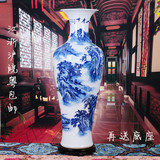 景德镇陶瓷大花瓶客厅落地瓷瓶1米-1.6米青花瓷器家居装饰摆件