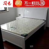 特价家具 出租房白色烤漆实木床 单人 双人床 1.5 1.8米简易现代