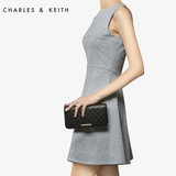 Charles Keith[6.6折]钱包女 CK2-10680059 菱格拉链长款皮夹