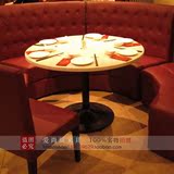 特价大理石圆形餐桌 酒店洽谈咖啡桌连锁餐厅餐桌 长方形桌可定制