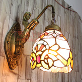 蒂凡尼欧式壁灯卧室床头壁灯客厅创意楼梯壁灯复古美人鱼灯具灯饰