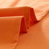 加厚全棉桔黄色床单单件纯色高密度纯棉斜纹素色被单橙色双人加大