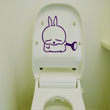 流氓兔个性马桶贴墙贴画浴室厕所防水贴纸创意卫生间装饰马桶盖贴