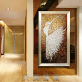 大美手绘油画抽象人物芭蕾舞客厅现代走廊过道竖版装饰玄关挂画