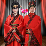 古代古装红色新娘新郎中式结婚喜服婚礼服装汉服唐朝汉朝婚服男女