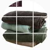 春秋季珊瑚绒毯盖毯纯色毯子简约现代空调毯合格品午睡加厚毛毯
