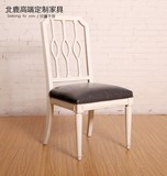 北鹿高端定制家具美式轻奢新古典欧式经典实木餐椅书椅MK14