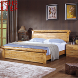 中式现代简约全柏木实木床1.8米双人床1.5结婚床卧室家具简约家用