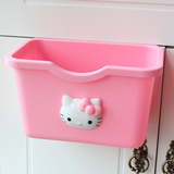 kt猫HELLOKITTY创意可爱家用厨房无盖长方形可挂垃圾桶桌面收纳桶