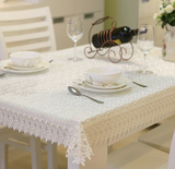 宴会餐桌布茶几桌布长方形蕾丝镂空餐桌垫手工台布艺高档绣花桌布