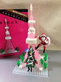 现货包邮nanoblock日本东京塔铁塔限定版粉色版和田积木玩具礼物