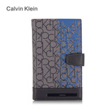 Calvin Klein男士经典Logo防水涂层帆布护照钱包 美国代购现货