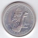 现货 英国马恩岛1979年1克朗马恩岛议会千年银币纪念币外国硬币BU