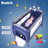 摇床bb摇篮床带蚊帐贝鲁托斯婴儿床可折叠多功能便携式游戏床宝宝