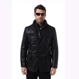 凯普狄诺专柜正品男装黑色冬季加厚商务休闲纯色外套西服XZP5104