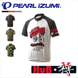 日本PEARL IZUMI一字米 334-B 夏季休闲款 男士时尚短袖骑行服