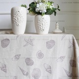 美式法式乡村田园海洋亚麻印花桌布餐桌布窗帘布美克风格经典设计