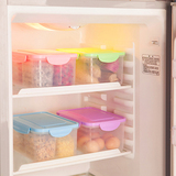 厨房保鲜盒塑料 分格密封盒干货收纳盒 冰箱冷冻长方形杂粮食品盒