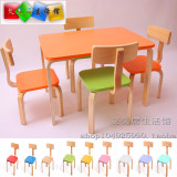 实木儿童桌椅套装幼儿园桌椅木质宝宝学习桌玩具桌子椅子