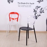 万虎 北欧简约椅子塑料透明椅子时尚欧式餐椅休闲椅洽谈椅靠背椅