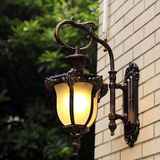 欧式复古美式现代简约户外防水壁灯庭院阳台客厅过道别墅中式壁灯