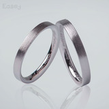 EaseJ原创设计戒指925纯银镀金情侣对戒男女刻字一对创意简约礼物