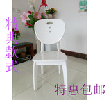 欧式韩式田园现代简约实木凳子 象牙白色直白色酒店餐椅实木椅子