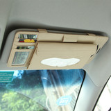 汽车内饰用品车载纸巾盒遮阳板挂式碟卡片夹多功能创意真皮抽纸盒