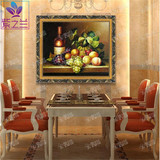 紫之兰 纯手绘水果静物油画 欧式现代简约卧室饭厅大堂餐厅装饰画