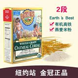 Earths Best世界最好 高铁 婴儿燕麦大米米粉2段米糊227克