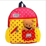 新款厂销正品儿童书包 卡通幼儿园包包书包可拆毛绒小熊男女背包