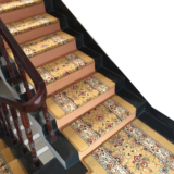 欧式楼梯地毯满铺实木楼梯垫踏步垫免胶自粘家用防滑脚垫转角定制