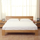 爱华爱家纯实木床橡木床简约床全实木床1.8米1.5米双人床架子床