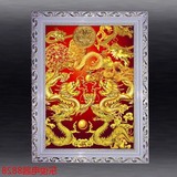 中国元素 双龙戏珠 壁画 挂画 油画 家居 客厅装饰画