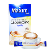 韩国进口麦馨香草卡布奇诺泡沫咖啡13g*10maxim三合一速溶咖啡