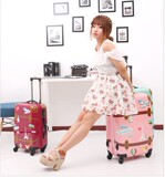韩国卡通新秀丽儿童拉杆箱万向轮旅行登机行李箱包20寸24女学生潮