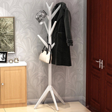 欧式创意木形实木衣帽架落地卧室挂衣架室内简易个性门厅松木衣架