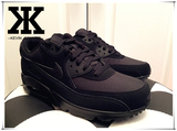 KEVIN正品Nike Air Max90 经典全黑 网面 男子 跑鞋 537384-046