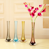 简约透明玻璃花瓶欧式客厅桌面摆件酒店婚庆用品