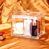 高档创意棉签盒 欧式透明亚克力化妆棉盒 水晶化妆品收纳储物盒