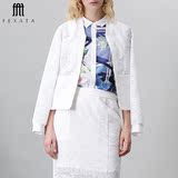 FEXATA2016春季新品上衣短外套韩版女装修身长袖卫衣短外套带口袋