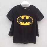 外贸男童短袖T恤  蝙蝠侠款带披风 超型男童圆领套头T恤